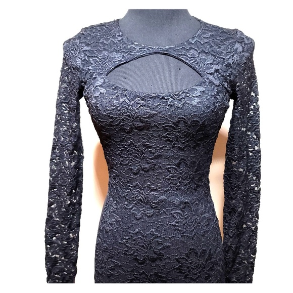 bebe Tops - BEBE Blk Lace long sleeve Top